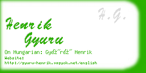 henrik gyuru business card